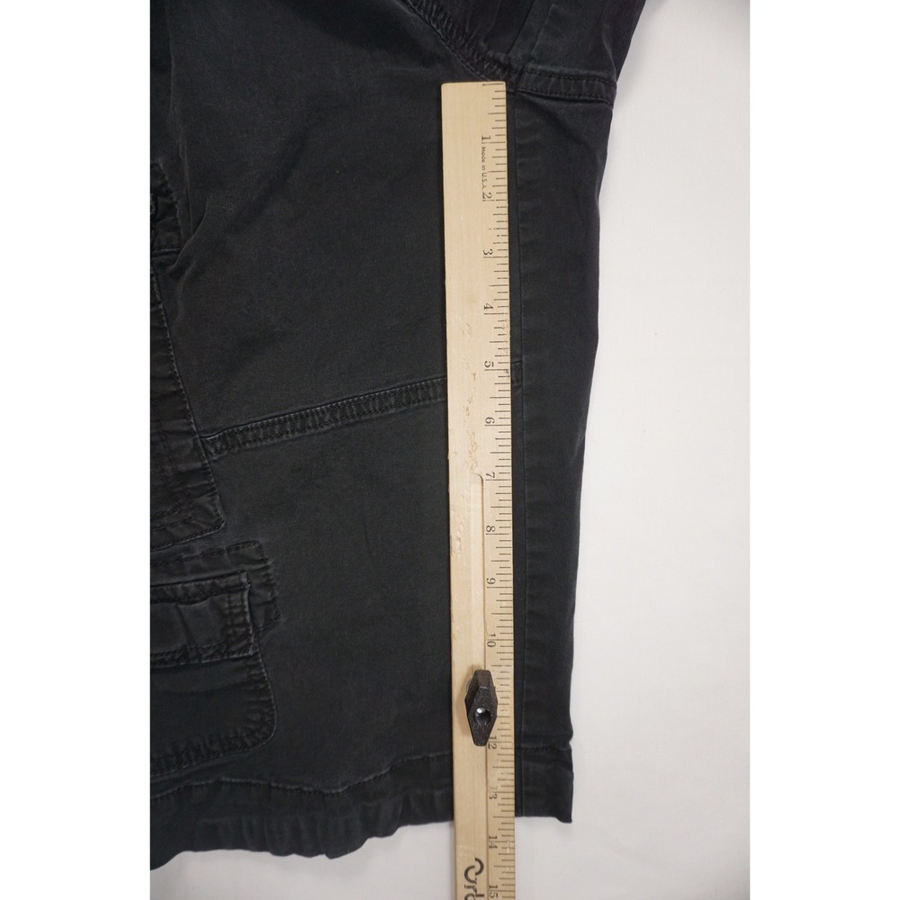 George 34 Cargo Shorts Black Cotton Blend Stretch Multi Pocket - Picture 5 of 8